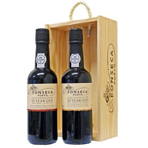 Fonseca 10yo & 20yo Tawny Port 2 x 37.5cl In Wooden Gift Box - Fast Shipping